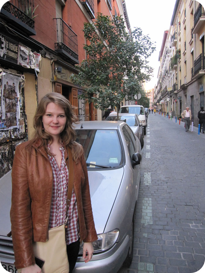emily-near-manuela's Emily standing on the Calle de San Vicente Ferrer