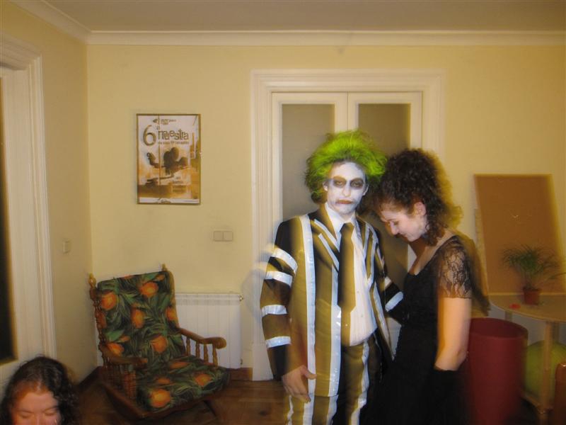 Beetlejuice and Lydia Halloween costumes