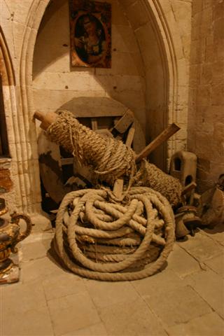 ropes in a church