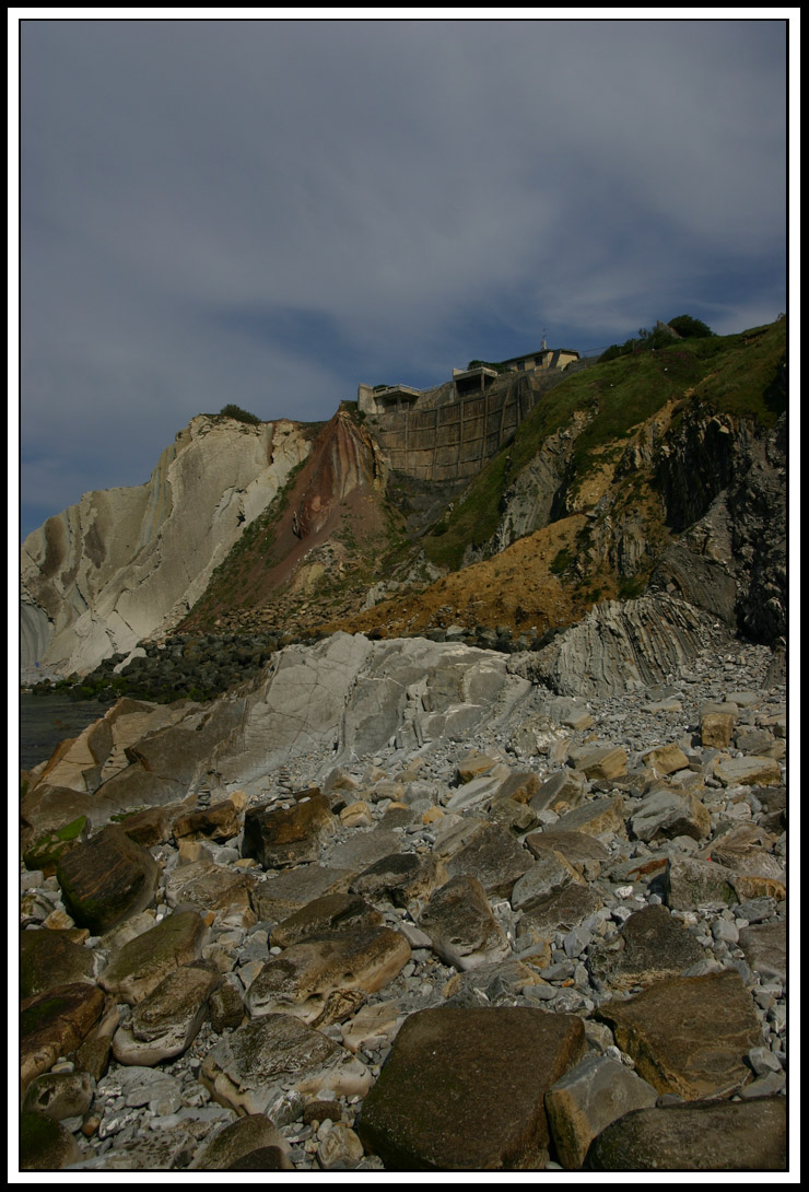 a cliff at the beach