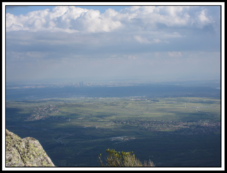 Madrid as seen from the peak of La Perdiguera