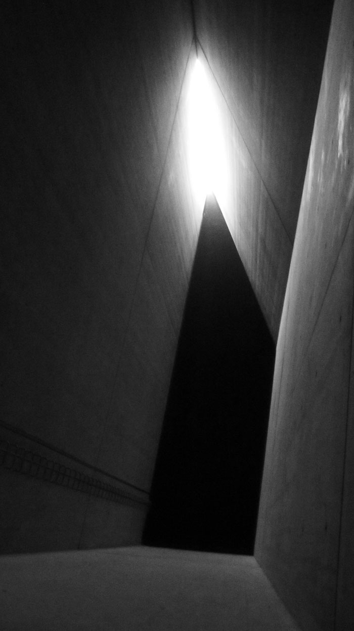 The room at the end of the Axis of the Holocaust tower, in the Jewish Museum of Berlin