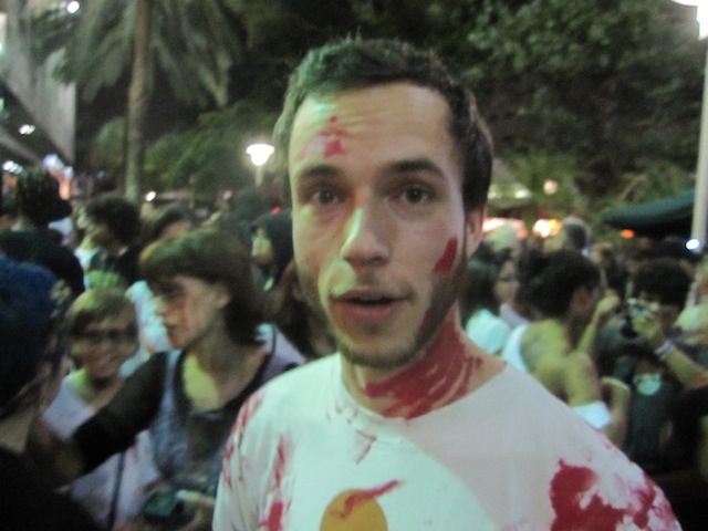 me covered in paint I mean blood